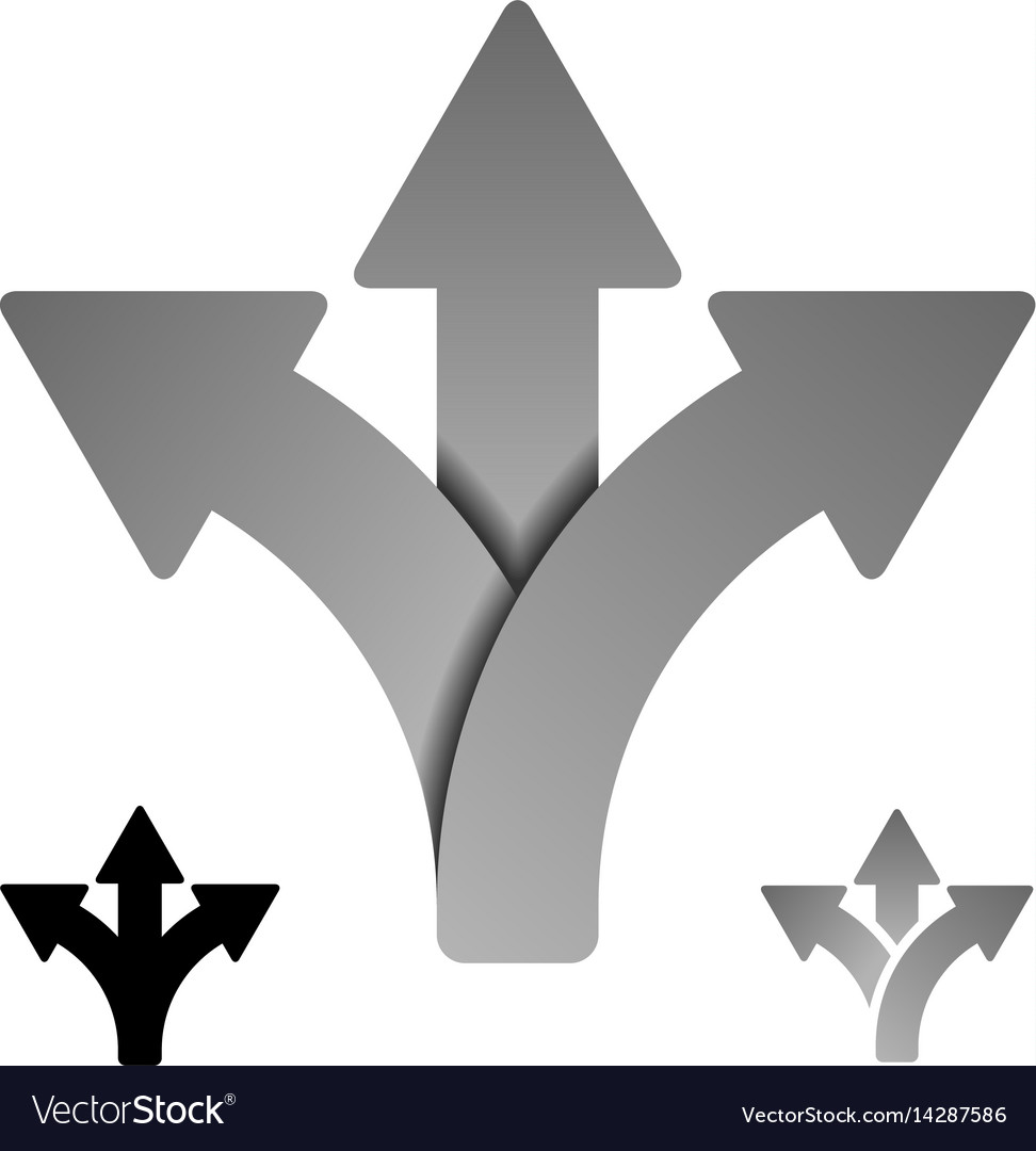 Three-Way Direction Arrow