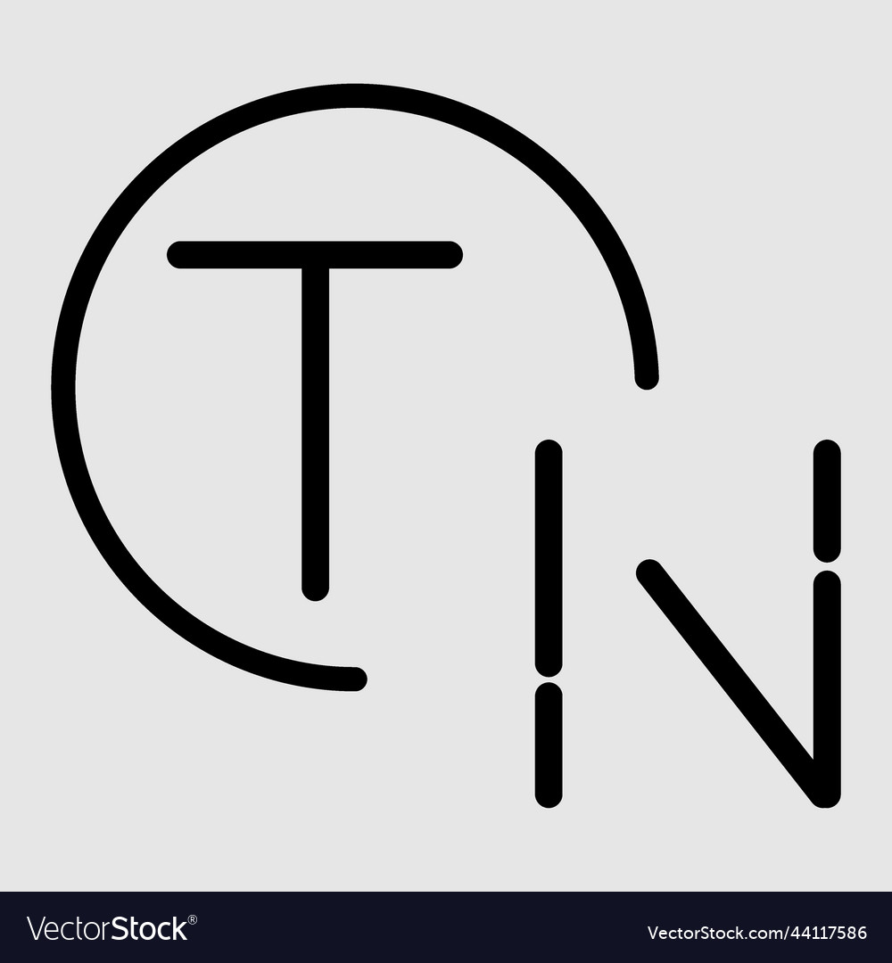 Tn monogram logo letter linked circle simple