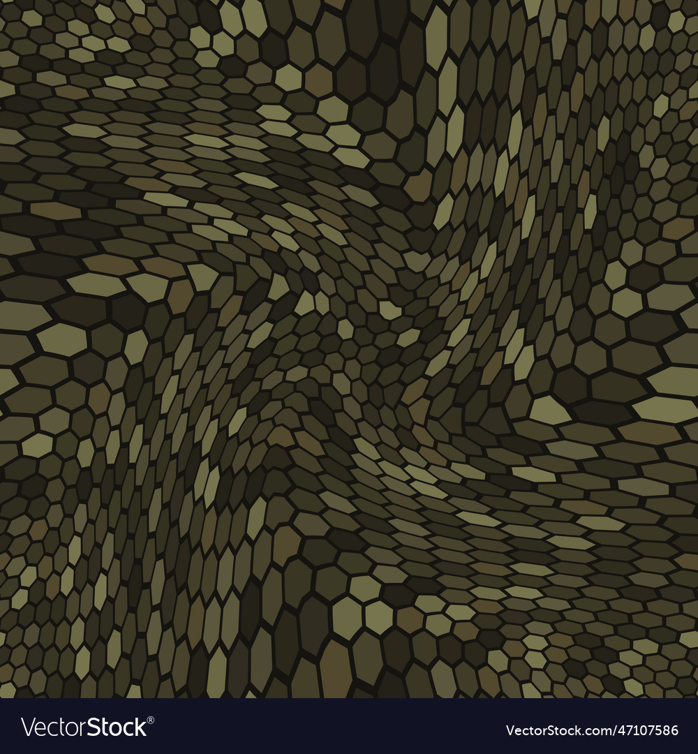 Woodland military camouflage hexagonal netting Vector Image