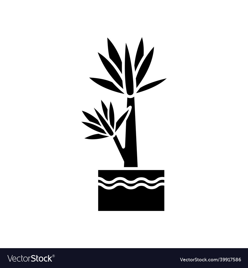 Yucca Palm Icon - Black & White