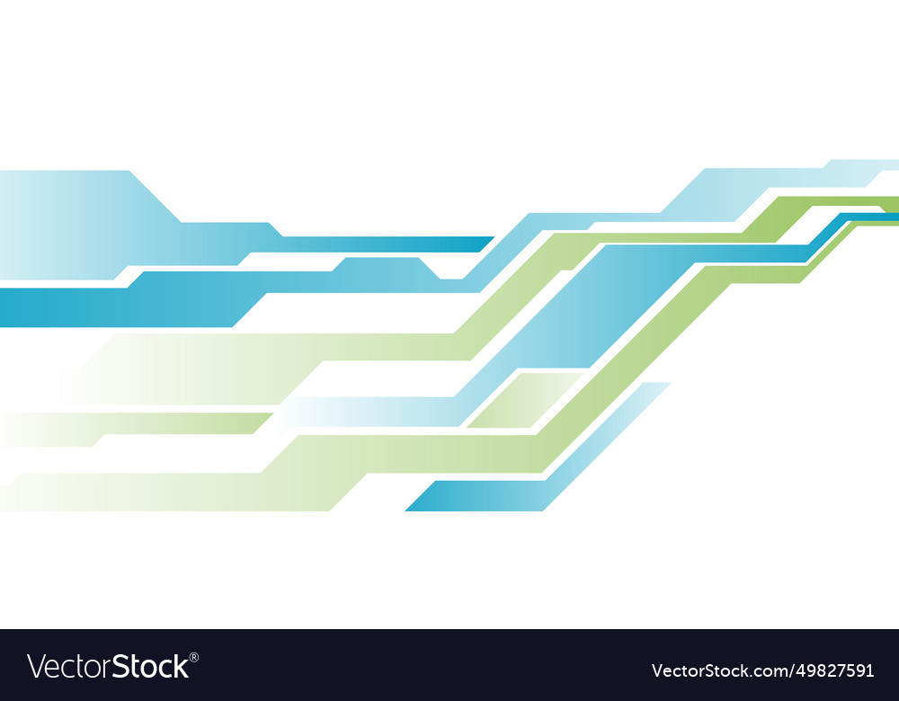 Blue and green minimal tech geometric abstract Vector Image Blue and green minimal tech geometric abstract