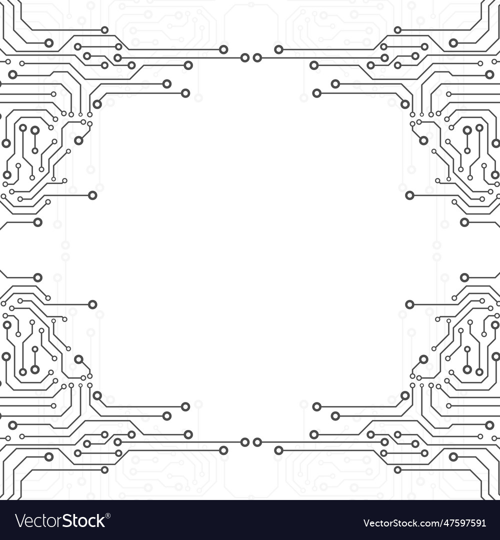 Circuit board technology information pattern vector image Circuit board technology information pattern