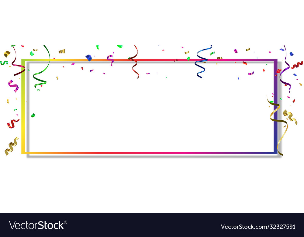 Confetti concept design template holiday happy Vector Image