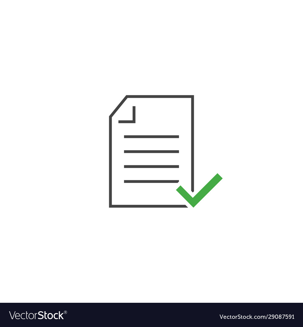 Document with checkmarks on white isolated vector image Document with checkmarks on white isolated