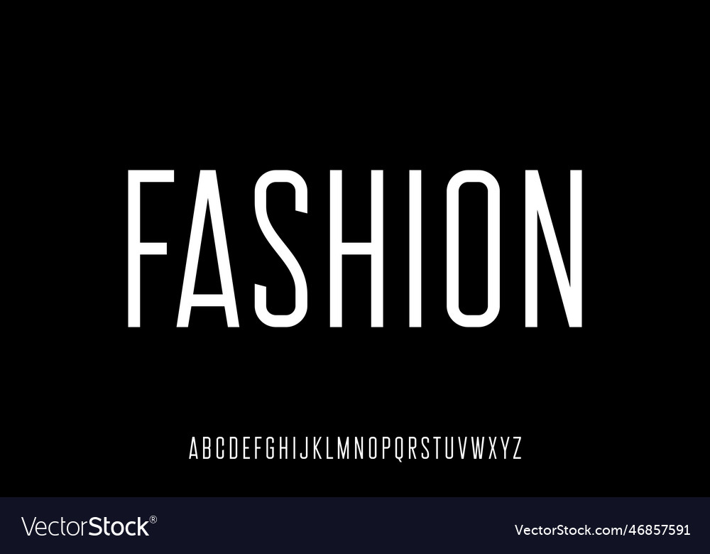 Elegant minimal narrow display font