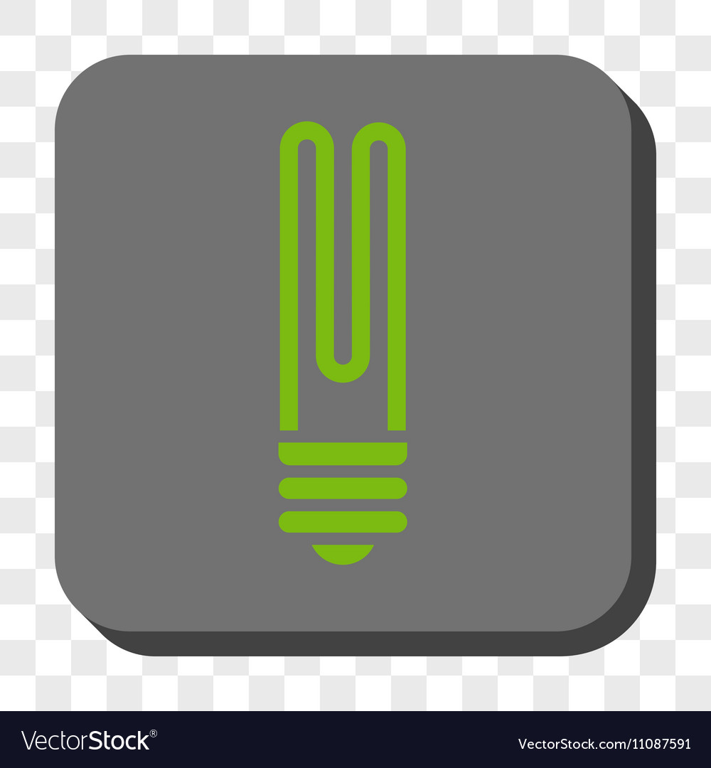 Fluorescent bulb rounded square button