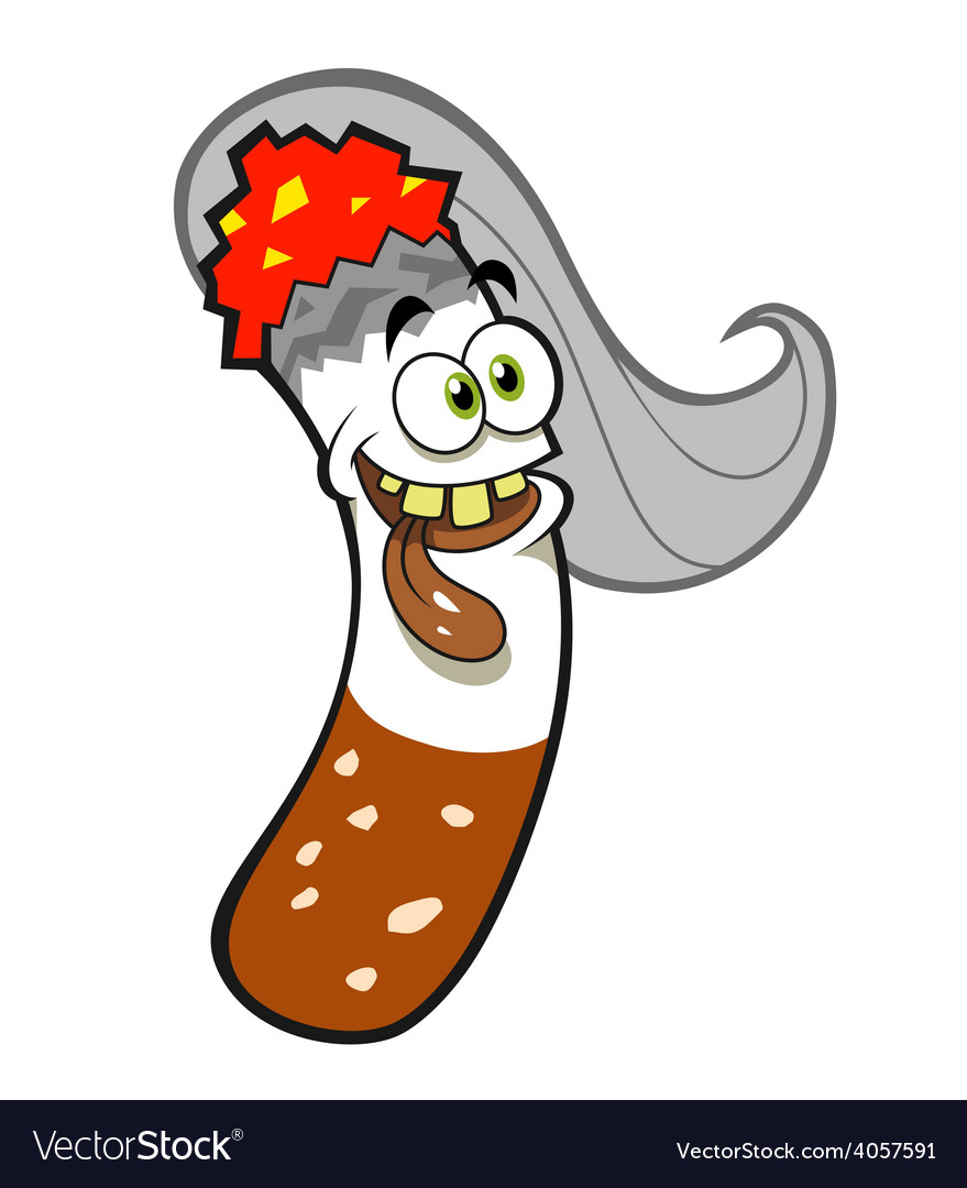 Funny cigarette Royalty Free Vector Image - VectorStock Funny cigarette Royalty Free Vector Image - VectorStock