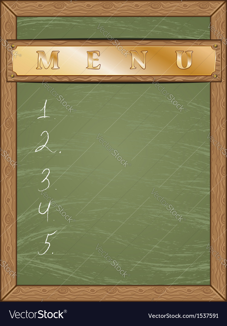 Menu board Royalty Free Vector Image - VectorStock