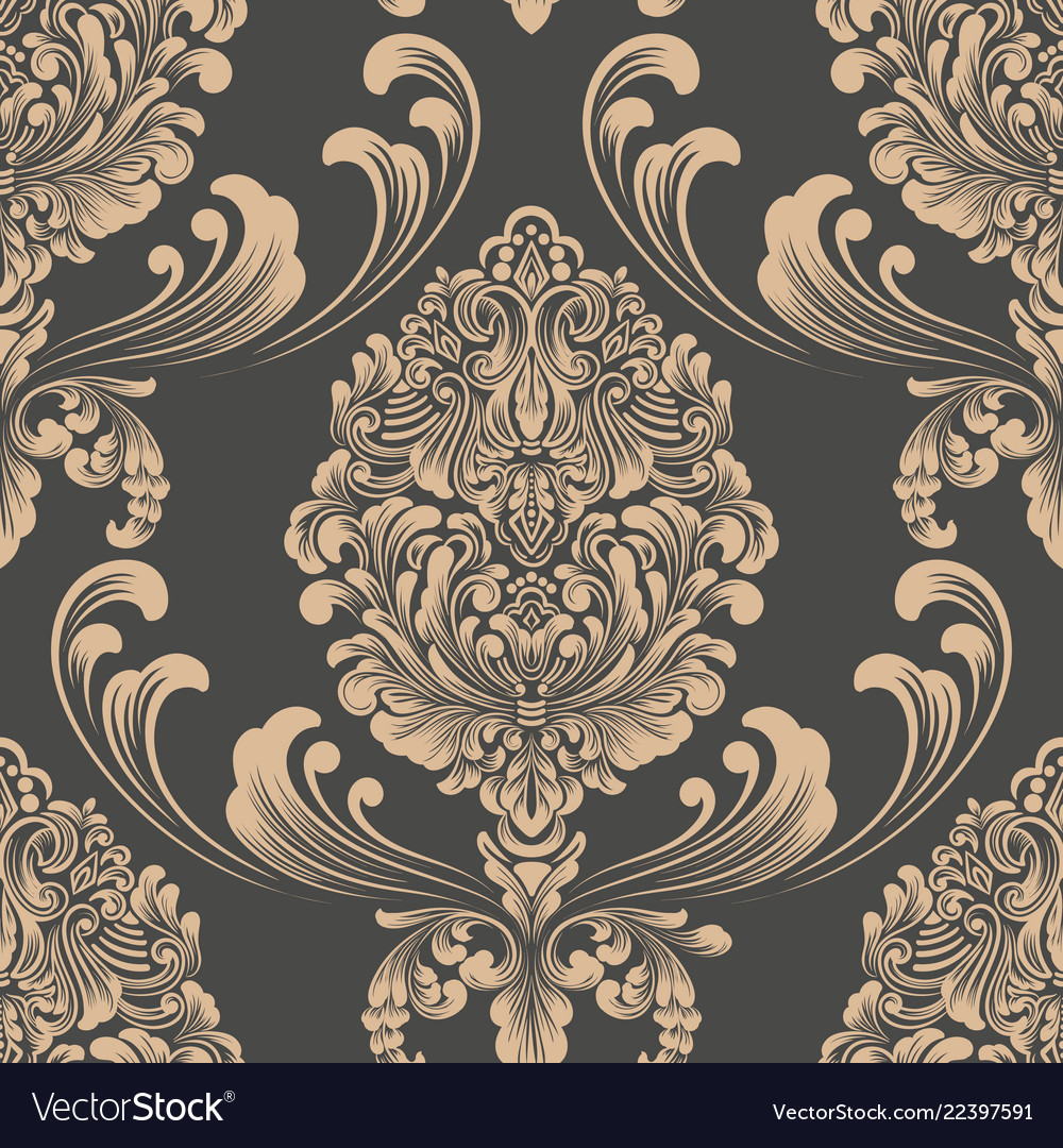 Ornate Damask Floral Pattern