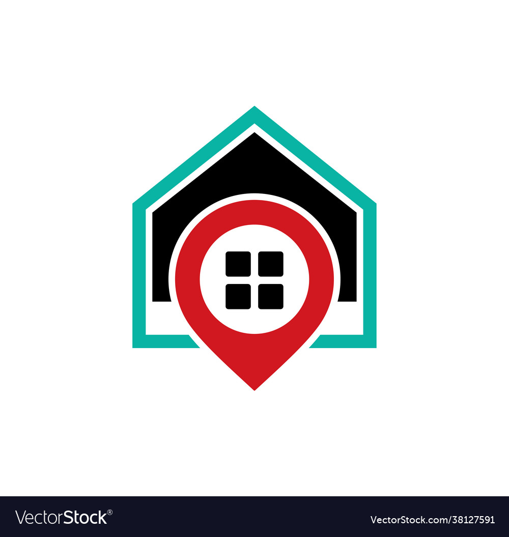 Pin house logo design