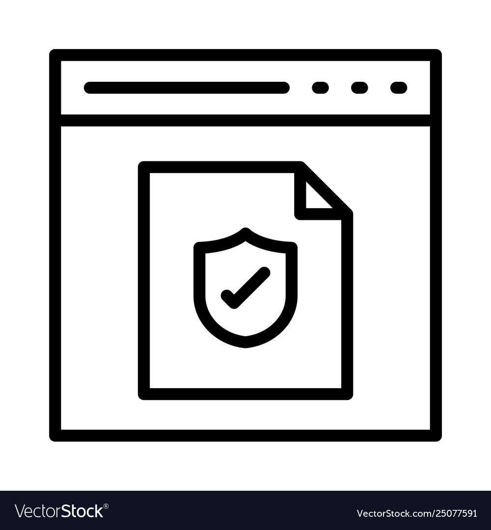 Secure browser file vector image Secure browser file