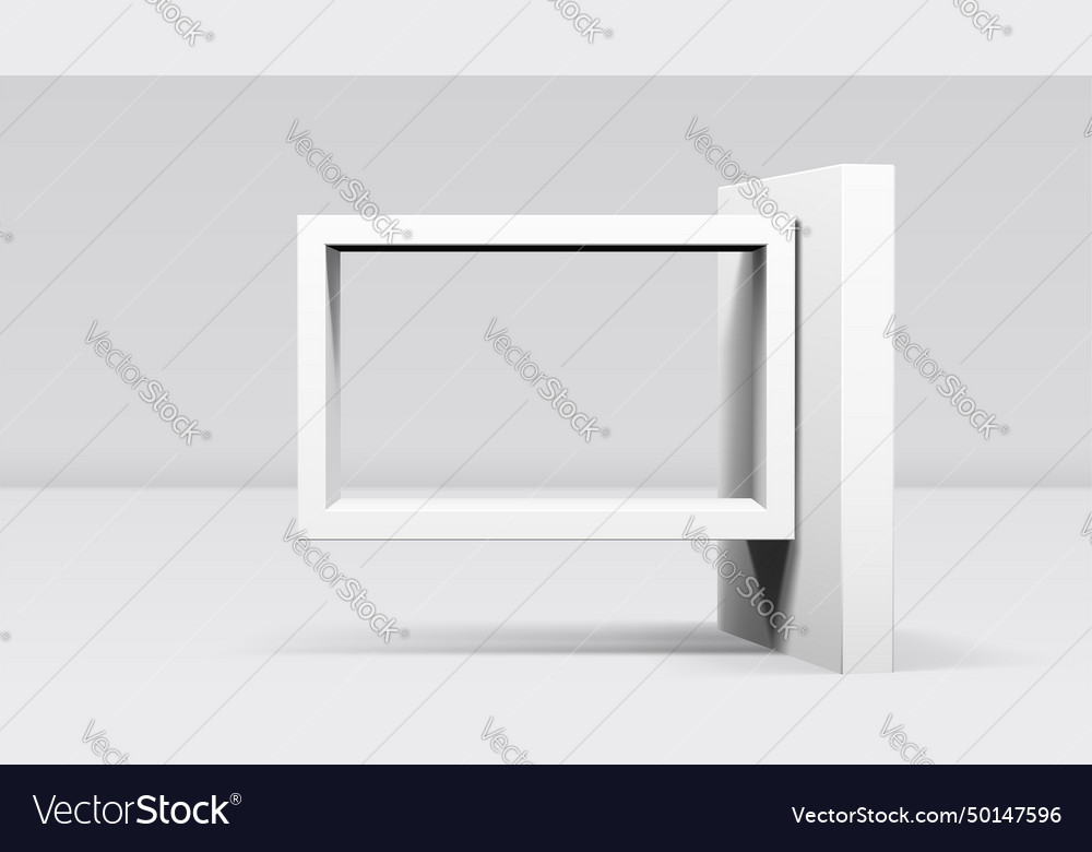 3d frame on stand or abstract minimalistic vector image 3d frame on stand or abstract minimalistic