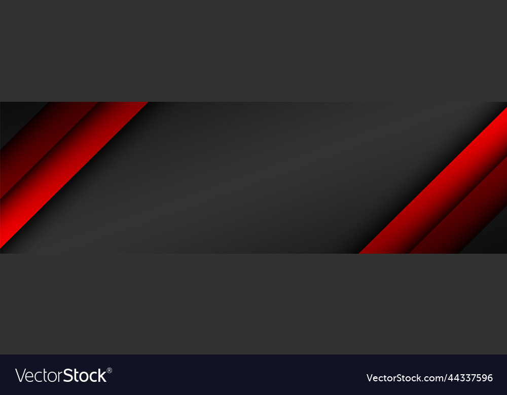 Abstract red line banner overlap layers vector image Abstract red line banner overlap layers