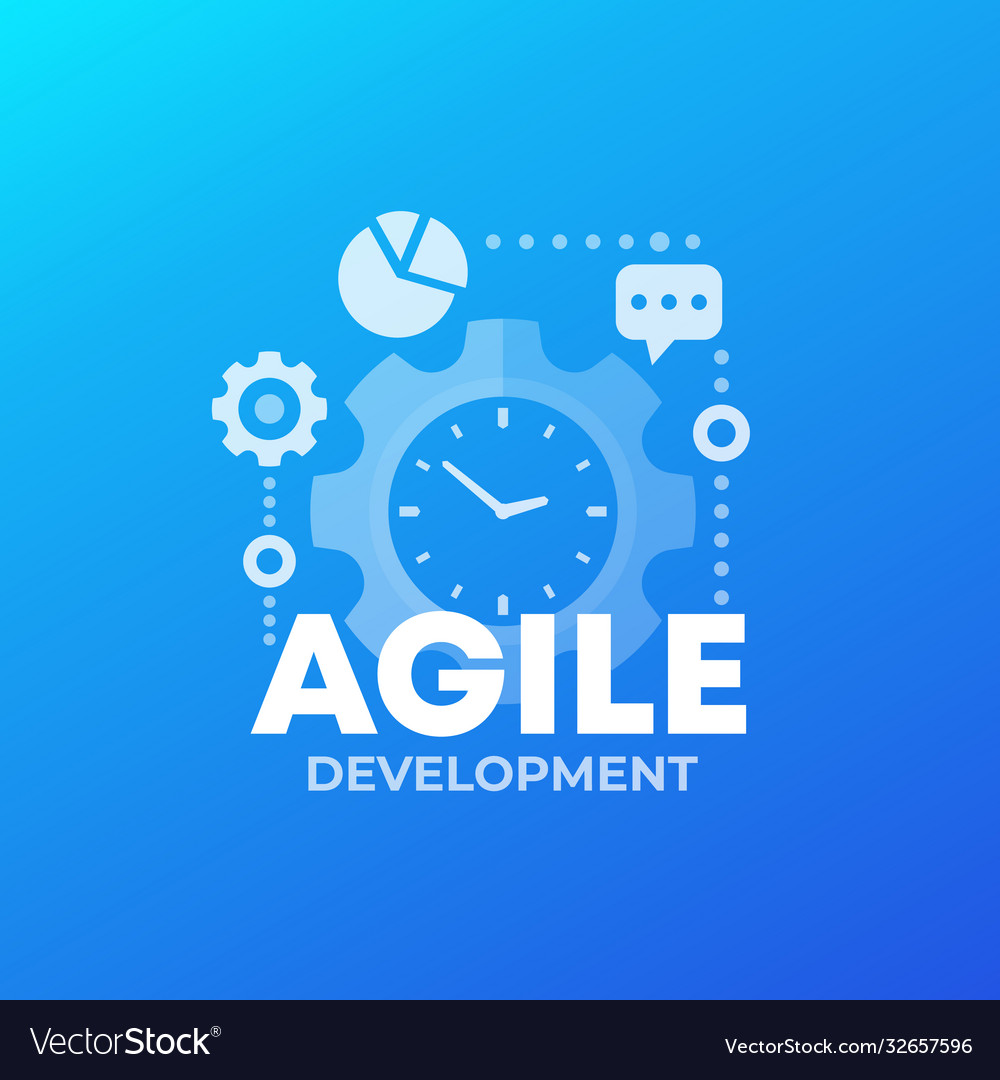 Agile software development process Royalty Free Vector Image