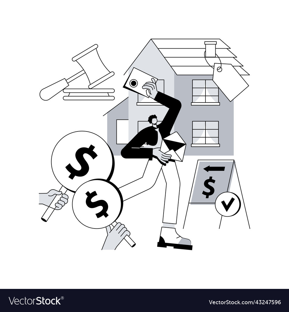 Auktionshaus abstraktes Konzept vector image Auktionshaus abstraktes Konzept