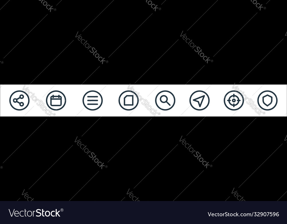 Basic ui line icons linear set quality vector image Basic ui line icons linear set quality