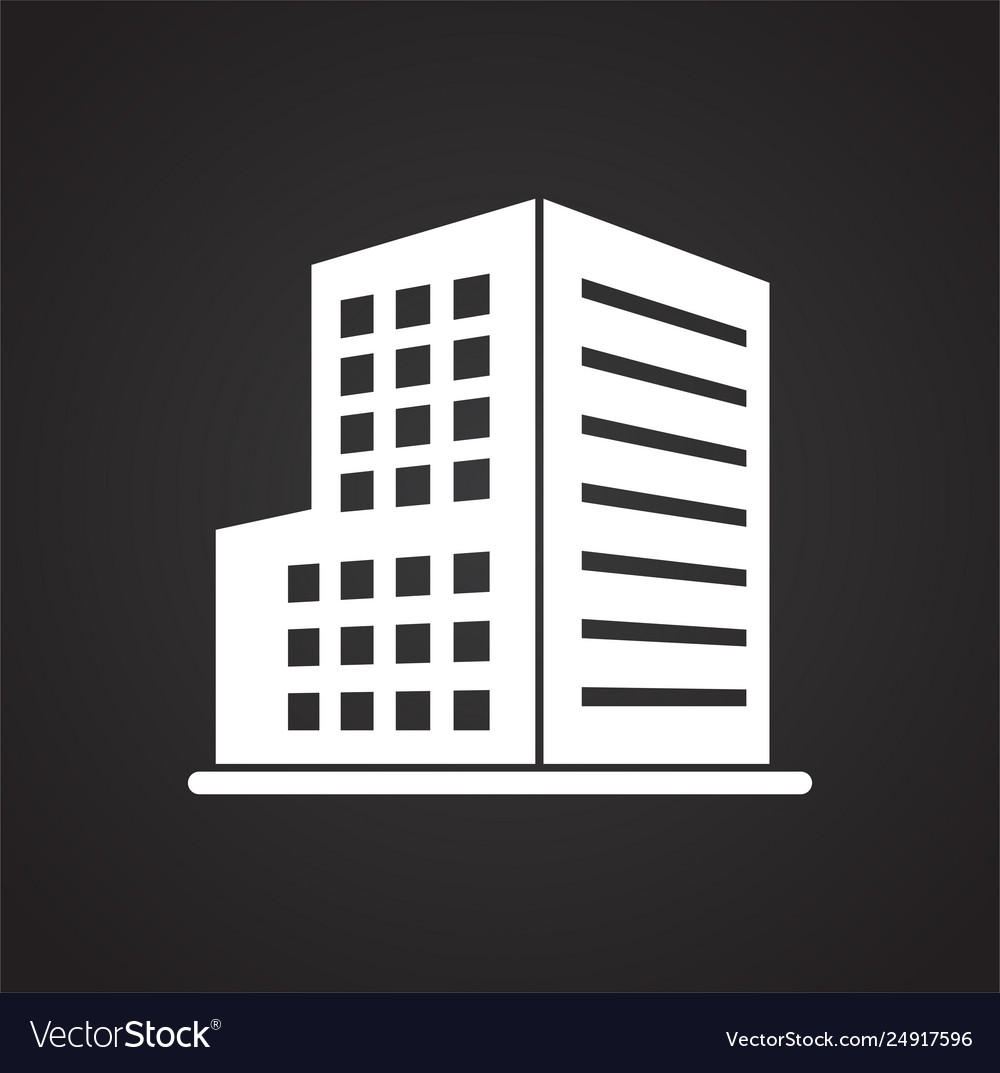 Building icon on background for graphic and web Vector Image Building icon on background for graphic and web