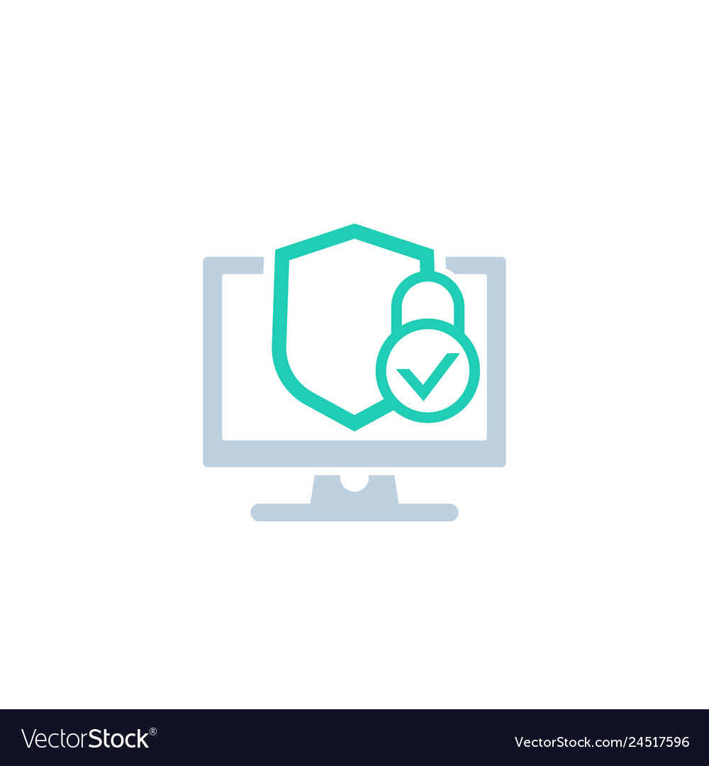 Computer Security Shield Lock Icon