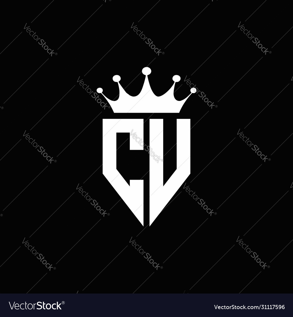 CV Monogram Logo with Crown