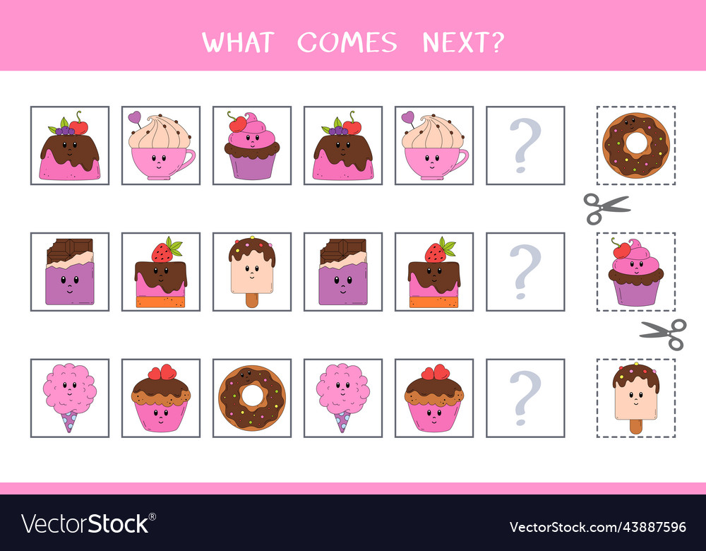 Find the next object in row Vector Image Find the next object in row