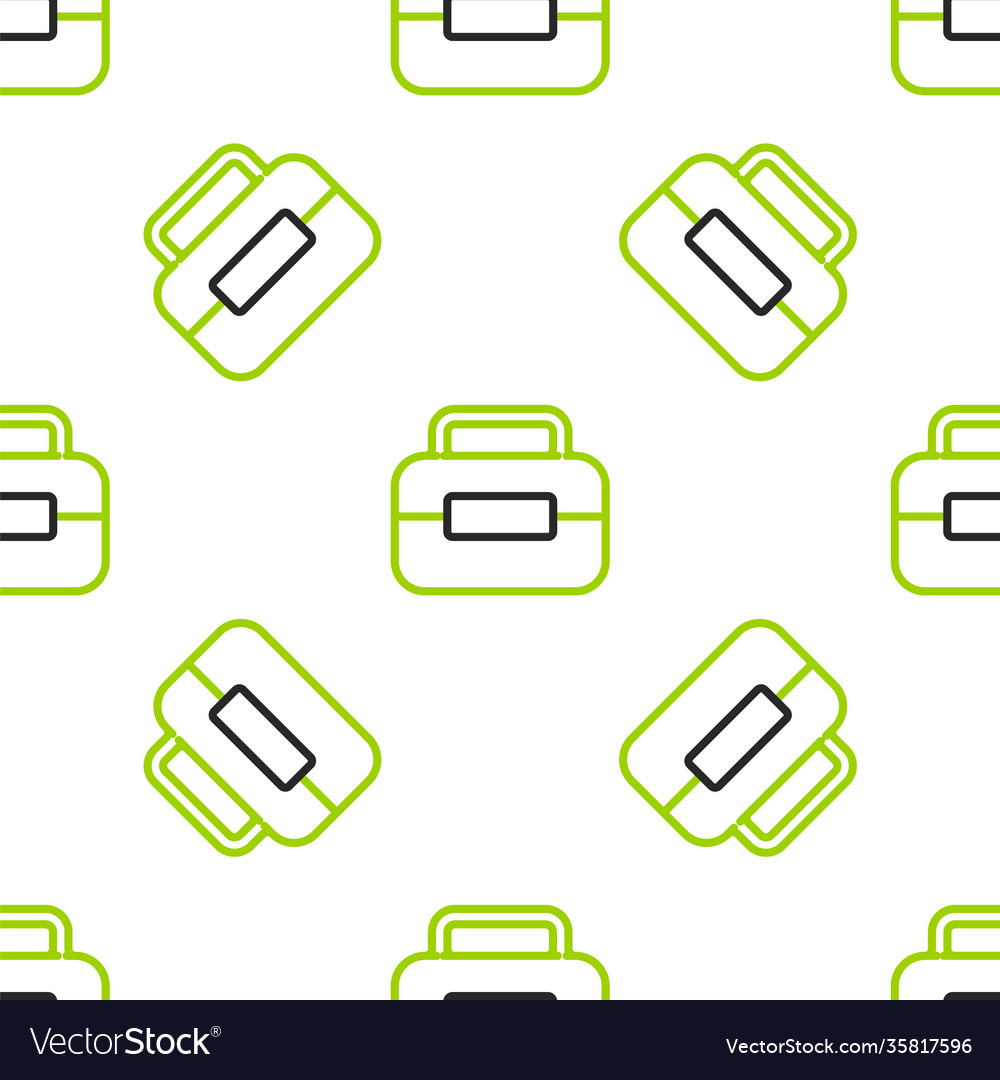 Line toolbox icon isolated seamless pattern