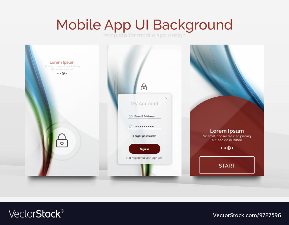 Mobile background ui Royalty Free Vector Image