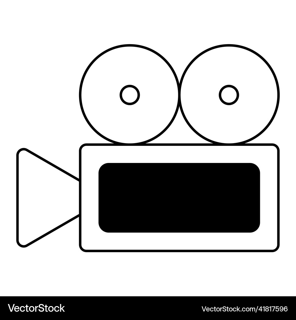 Movie camera icon for filming retro camera Vector Image