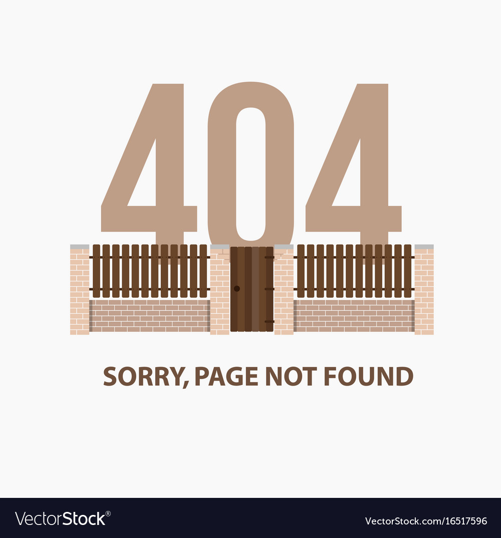 Page with a 404 error