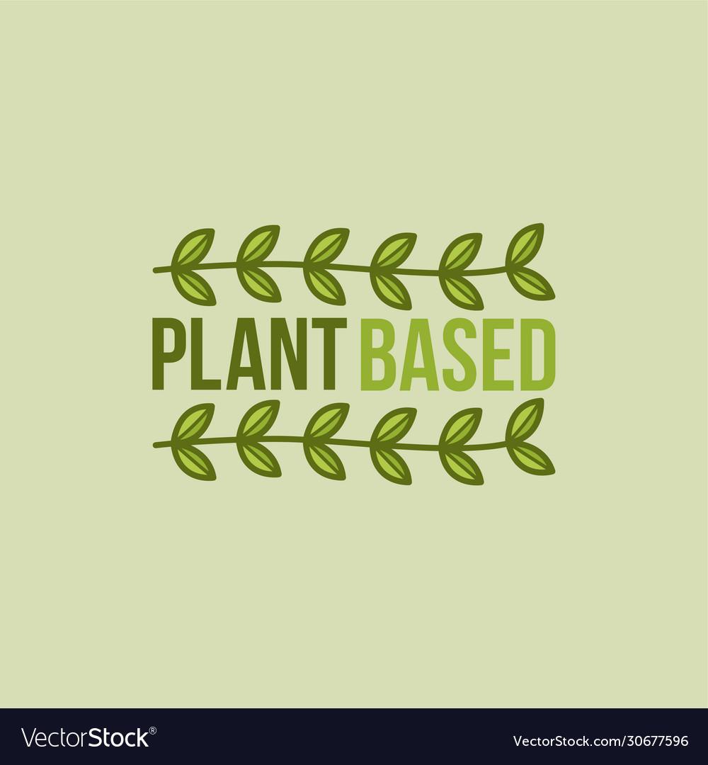 Plant Based Icon With Banner Royalty Free Vector Image