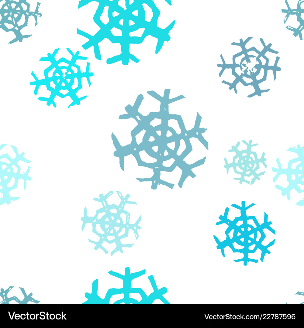Seamless pattern with snowflakes Royalty Free Vector Image
