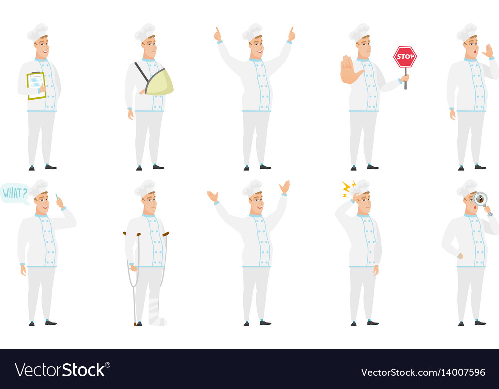 Set of with chef characters
