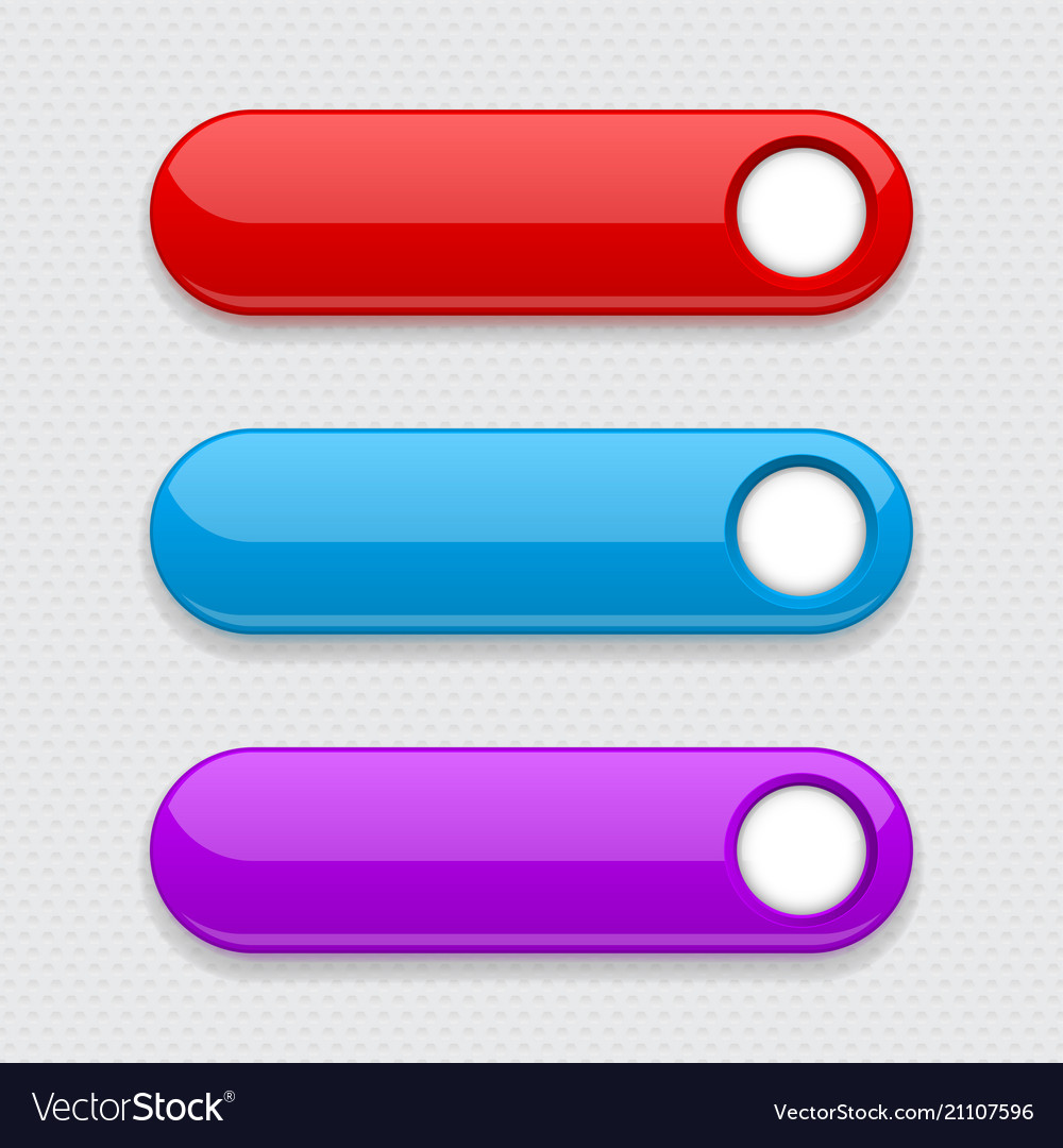 Web colored buttons oval interface icons
