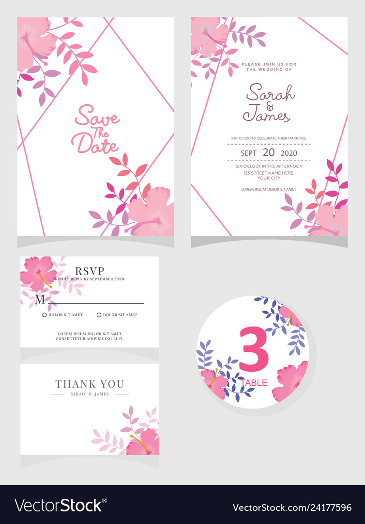 Wedding invitation card template