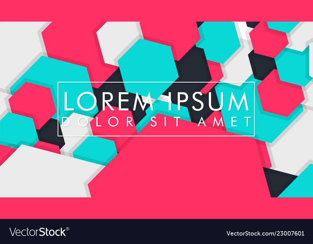 Abstract colorful hexagon background