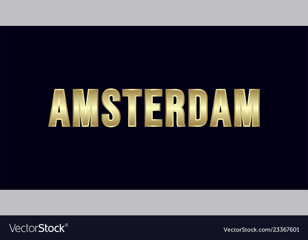 Amsterdam city typography design greetings