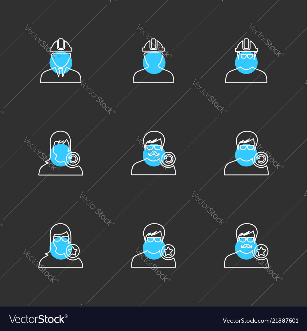 Avtar user profile avatar eps icons set