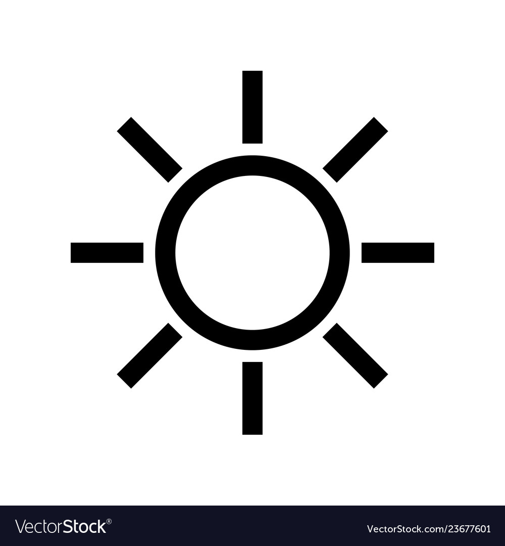 Black sun icon and symbol