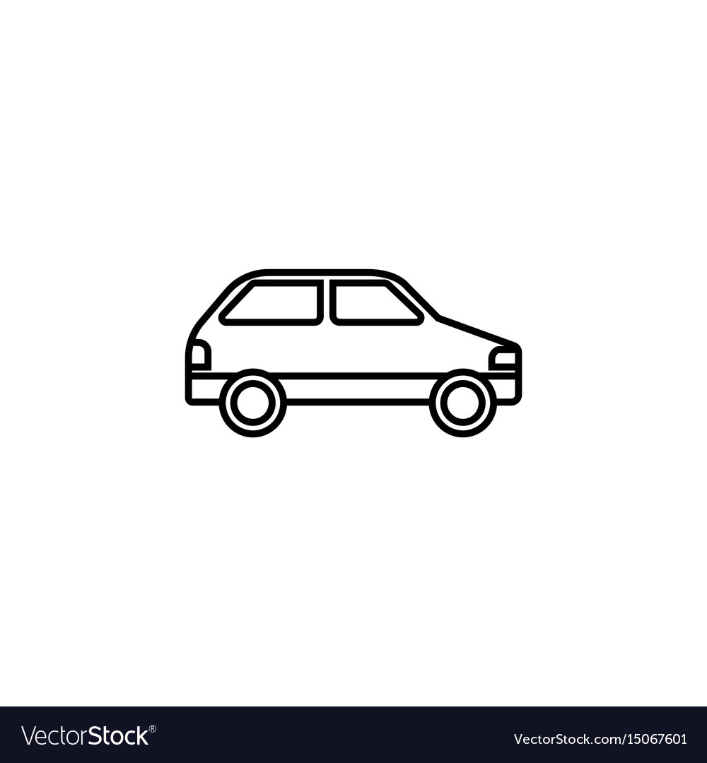 Car line icon navigation and transport sign