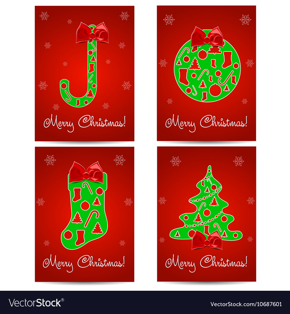 Christmas greeting card set