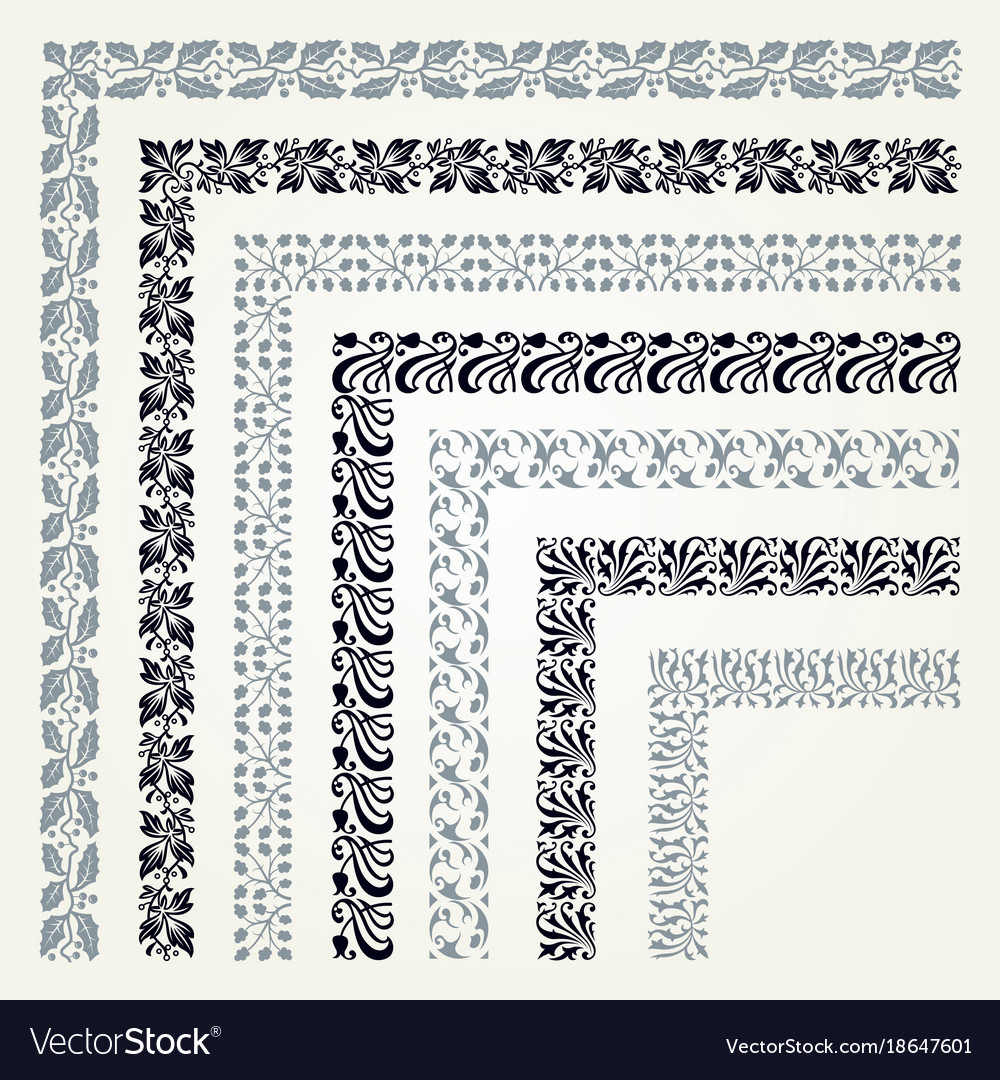 Decorative seamless border Royalty Free Vector Image