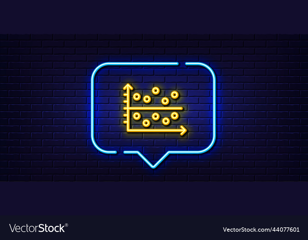 Dot plot graph line icon presentation chart sign vector image Dot plot graph line icon presentation chart sign