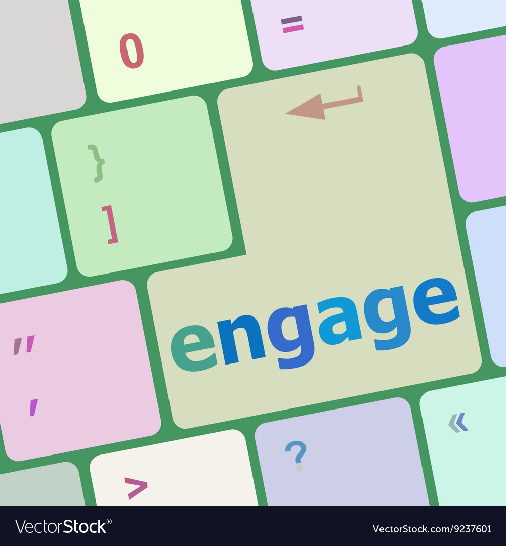 Engage button on computer pc keyboard key