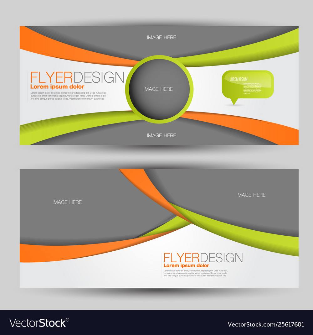 Flyer banner or web header template set