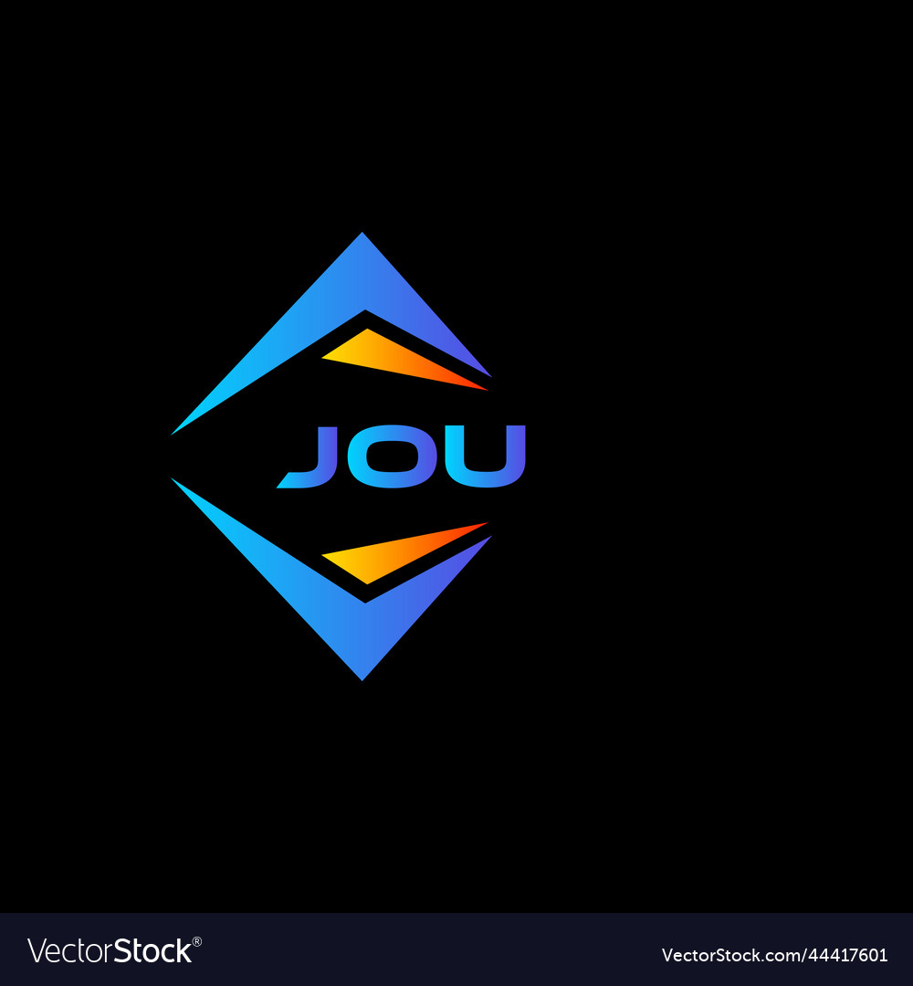 Jou abstract technology logo design on black