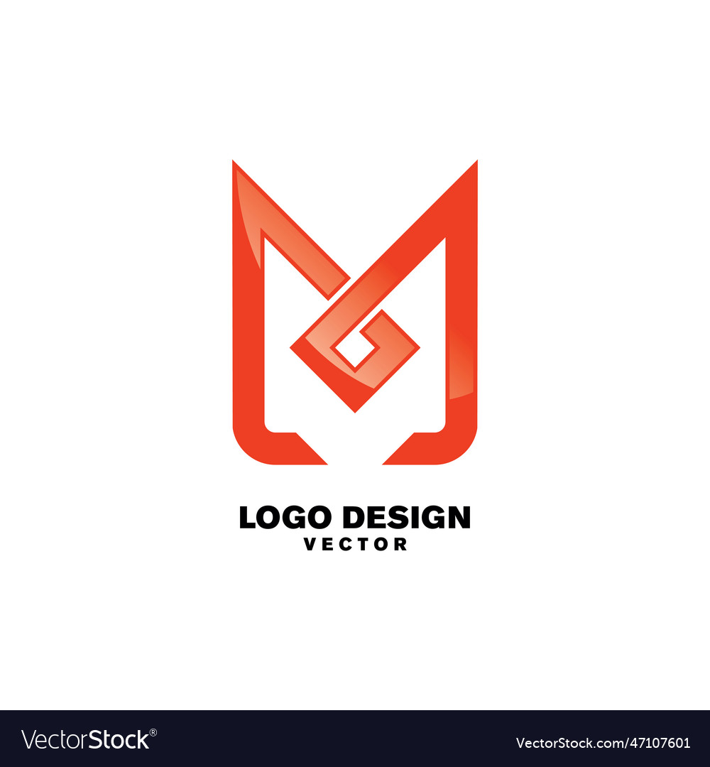 M symbol logo design Royalty Free Vector Image