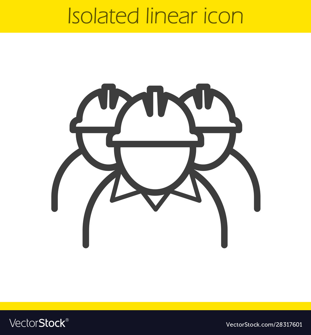 Bergbauarbeiter Linear Icon