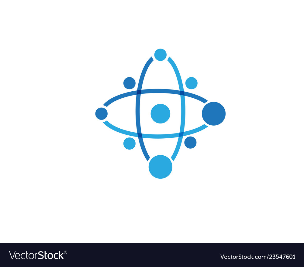 Molecule symbol logo template design Royalty Free Vector