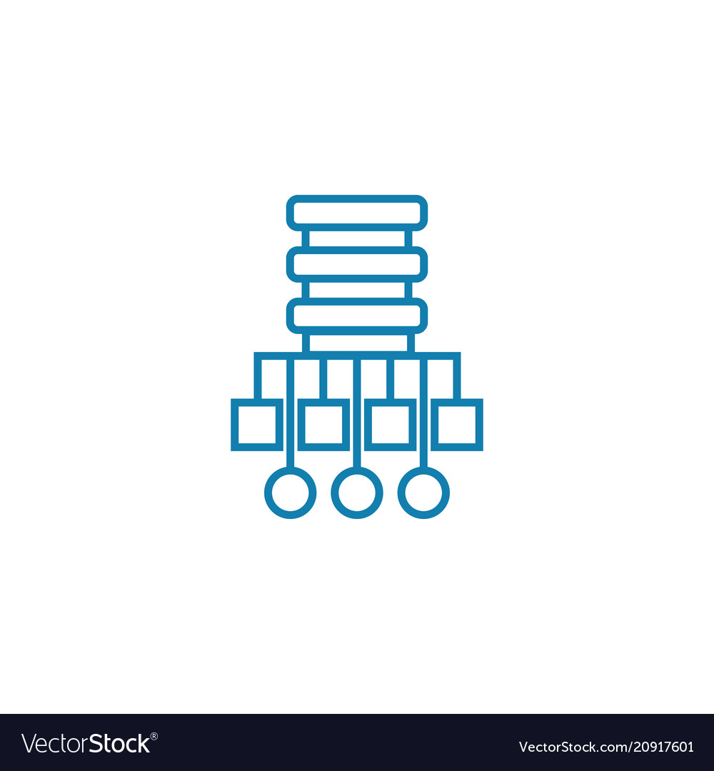 Network structure linear icon concept vector image Network structure linear icon concept