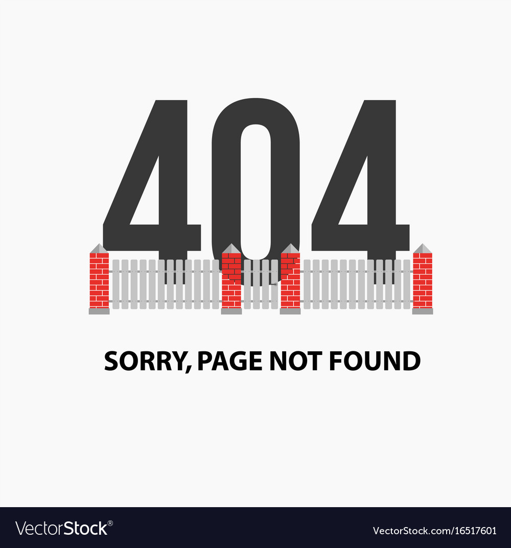 Page with a 404 error