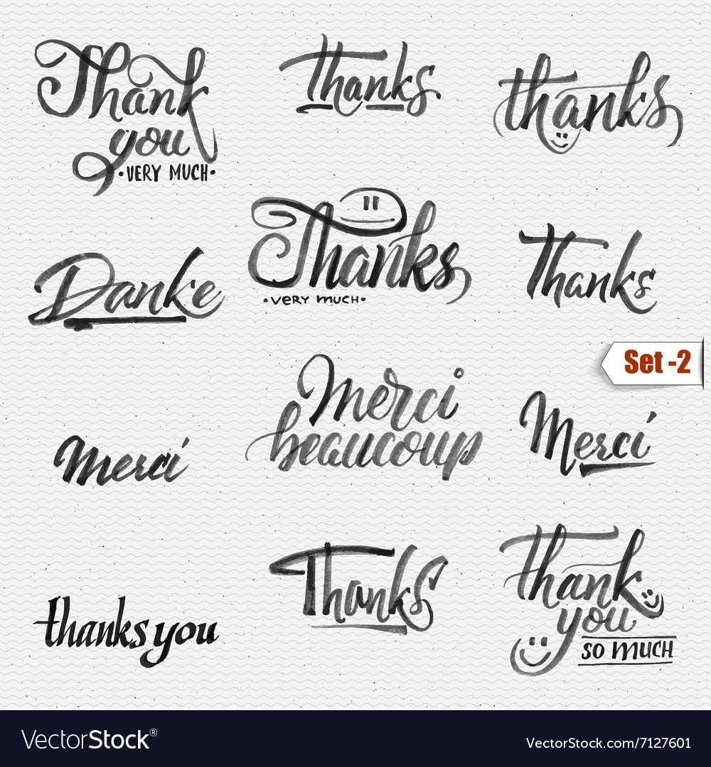Thank You Lettering - Calligraphy Set